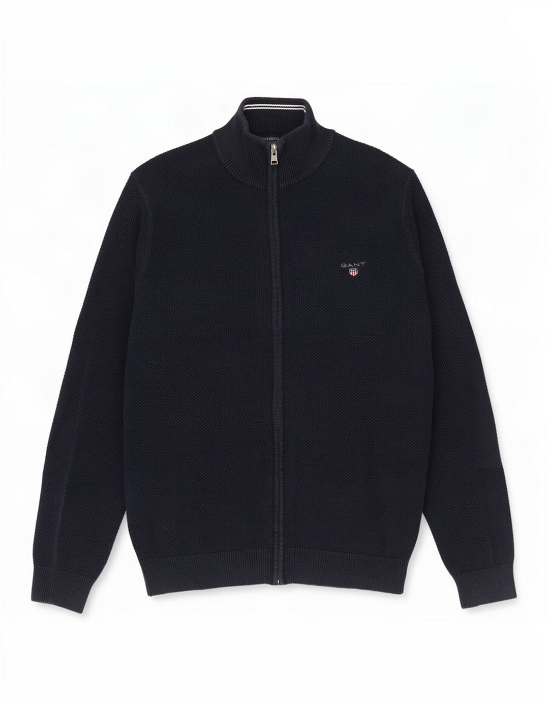 Gant Mens Cardigan Sweater Large Navy Blue Cotton