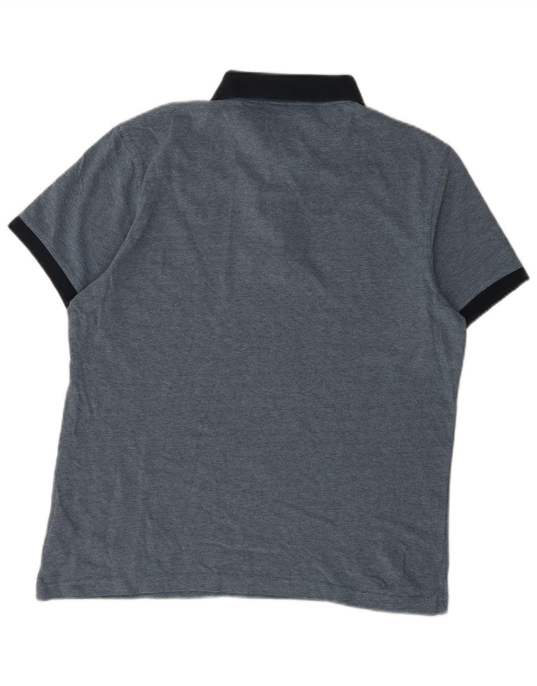 Barbour Mens Polo Shirt Large Navy Blue Colourblock Cotton