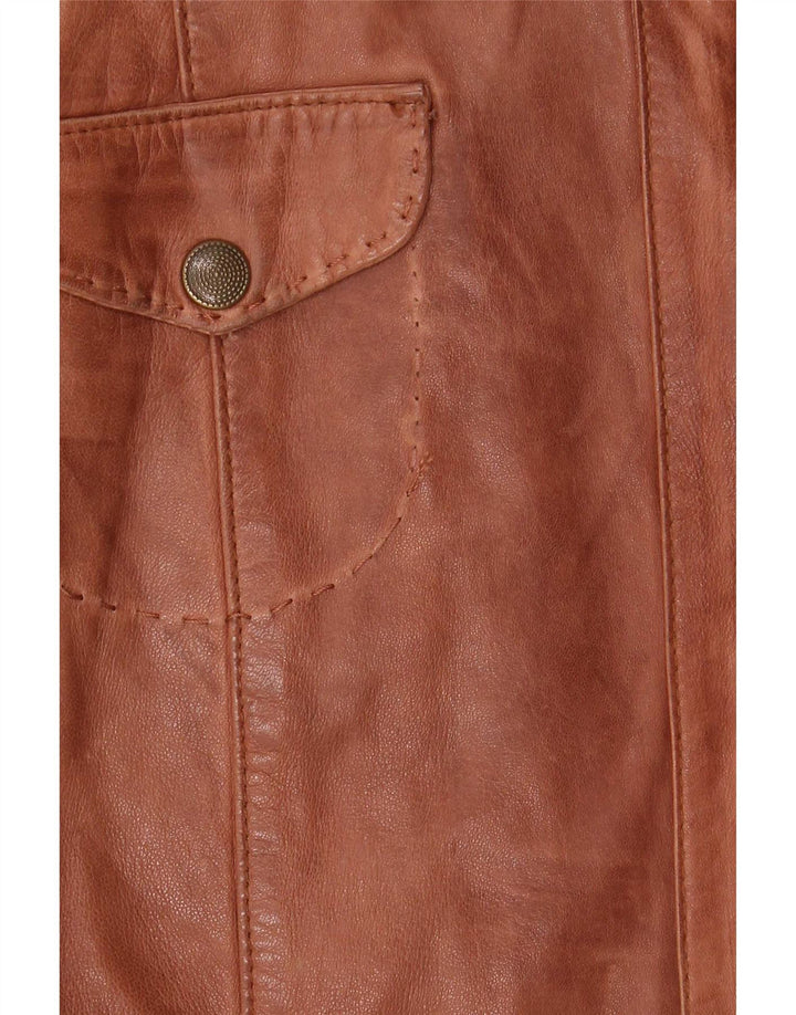 Conbipel Mens Leather Jacket IT 50 Large Brown