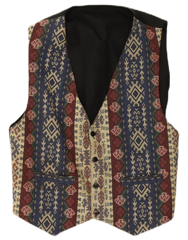 Vintage Mens Waistcoat XS Multicoloured Fair Isle
