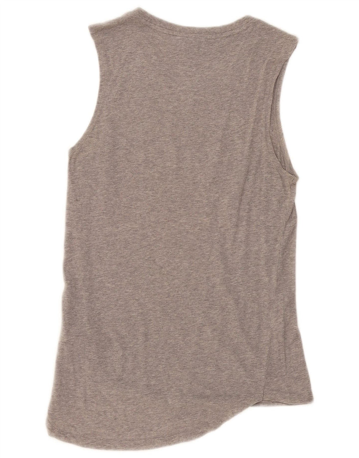 Adidas Womens Tunic Graphic Vest Top UK 8 Small Grey Cotton