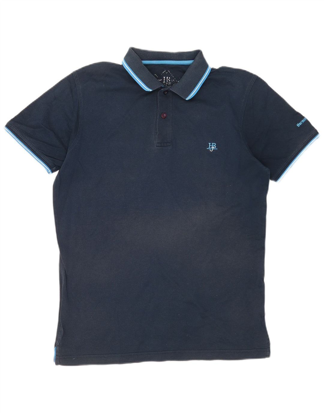 Harmont & Blaine Mens Polo Shirt Large Navy Blue Cotton