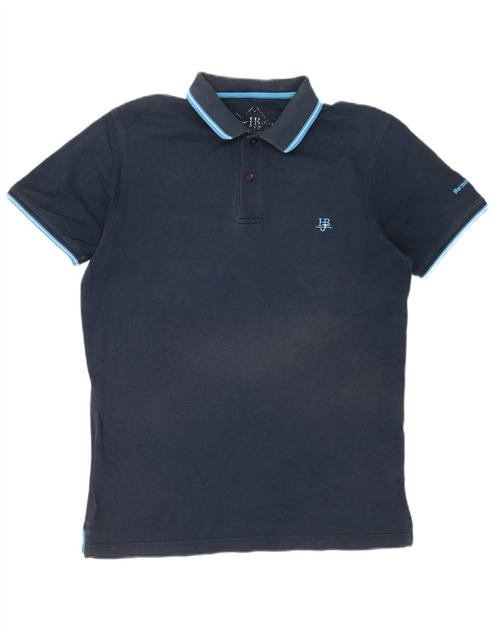 Harmont & Blaine Mens Polo Shirt Large Navy Blue Cotton