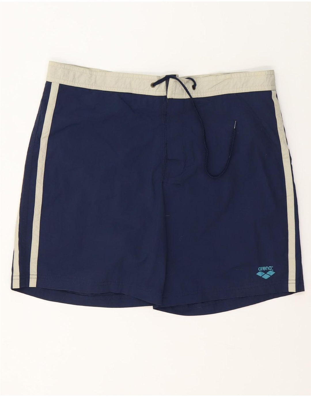 Arena Mens Swimming Shorts Large Navy Blue Colourblock Polyester
