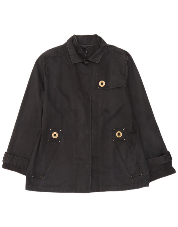 Fay Womens Utility Jacket UK 22 2XL Black Cotton