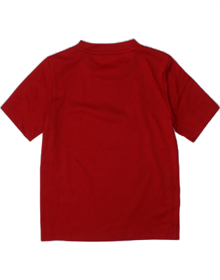 ADIDAS Boys Climalite T-Shirt Top 7-8 Years XS Red Polyester Vintage Adidas and Second-Hand Adidas from Messina Hembry 