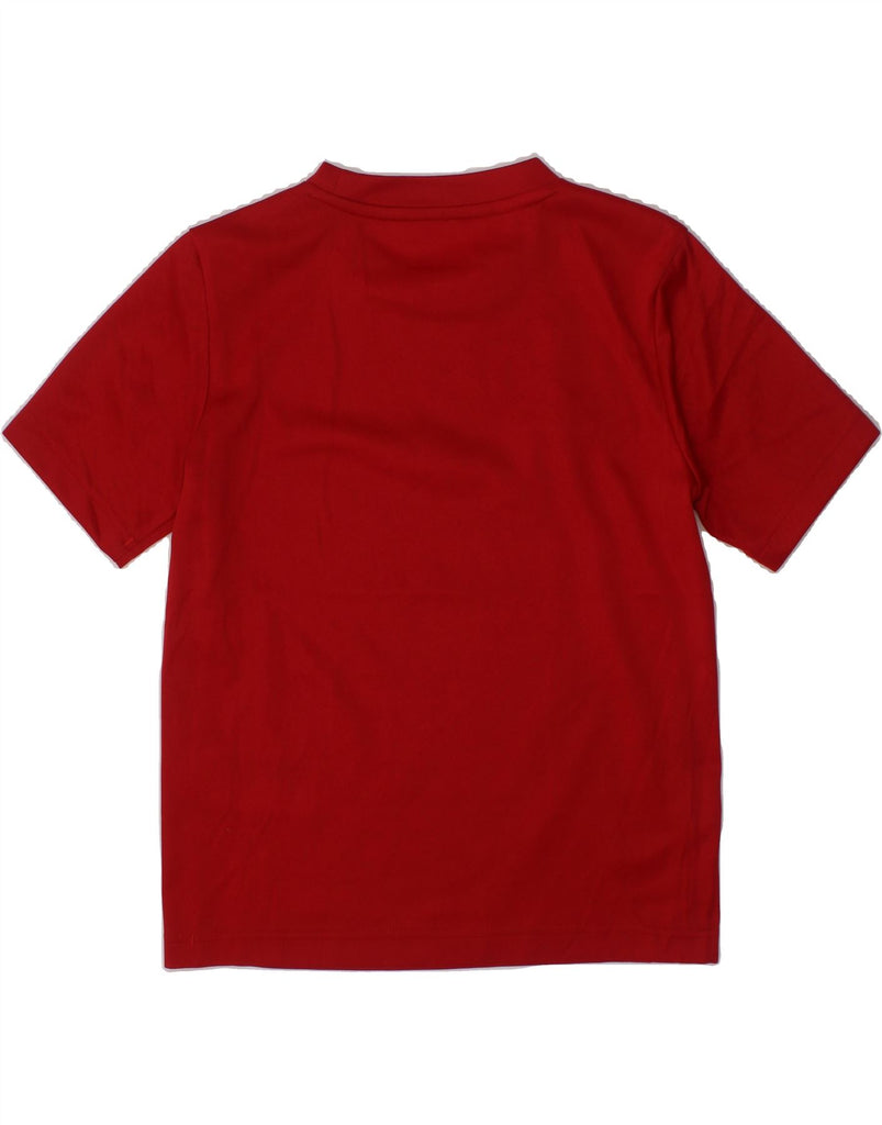 ADIDAS Boys Climalite T-Shirt Top 7-8 Years XS Red Polyester Vintage Adidas and Second-Hand Adidas from Messina Hembry 