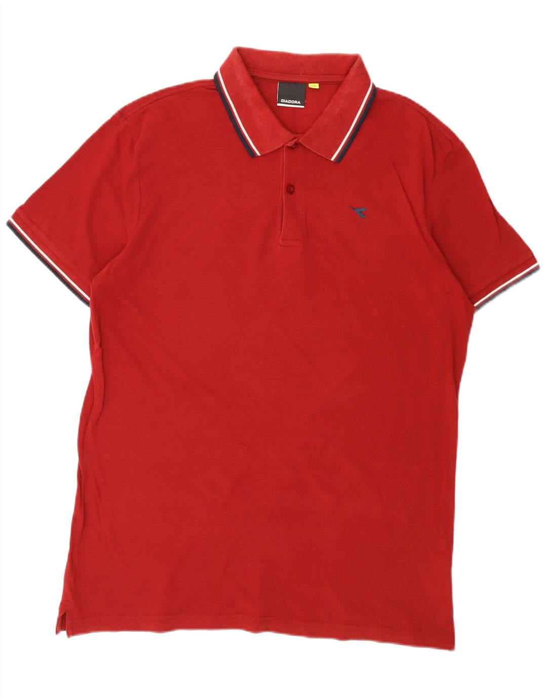 Diadora Mens Polo Shirt 2XL Red Cotton