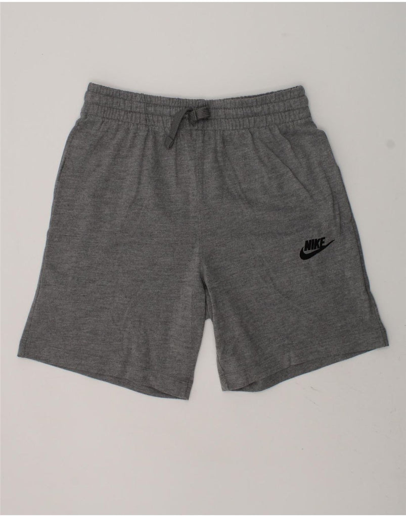 NIKE Boys Graphic Sport Shorts 10-11 Years Medium  Grey Polyester | Vintage Nike | Thrift | Second-Hand Nike | Used Clothing | Messina Hembry 