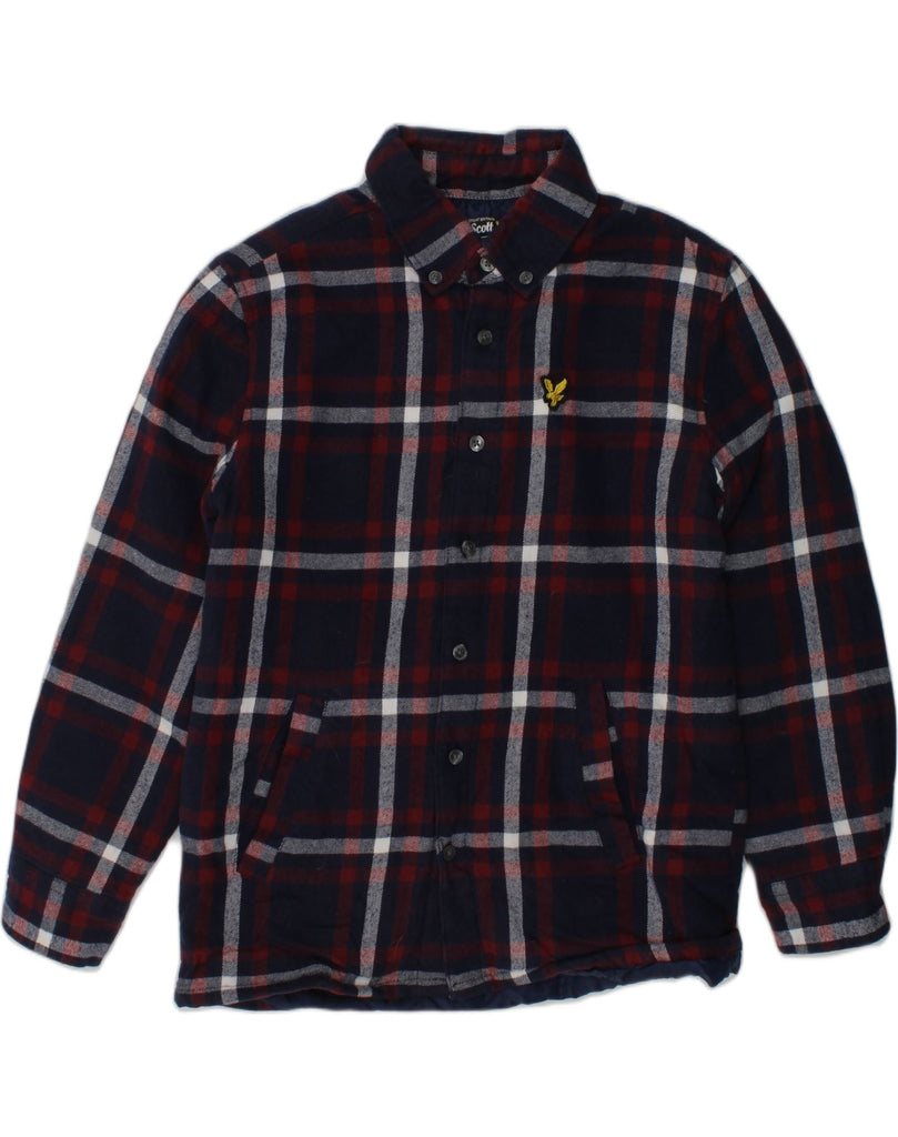 LYLE & SCOTT Boys Lumberjack Flannel Shirt 8-9 Years Navy Blue Check | Vintage Lyle & Scott | Thrift | Second-Hand Lyle & Scott | Used Clothing | Messina Hembry 