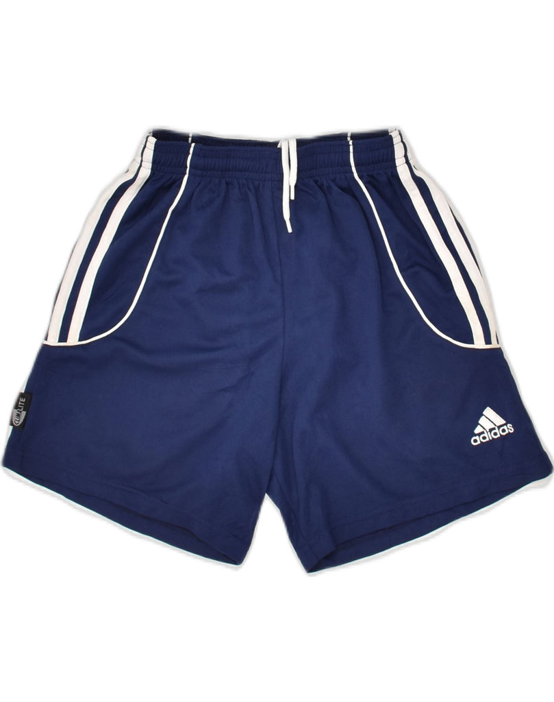 ADIDAS Boys Sport Shorts 11-12 Years Navy Blue Polyester | Vintage Adidas | Thrift | Second-Hand Adidas | Used Clothing | Messina Hembry 