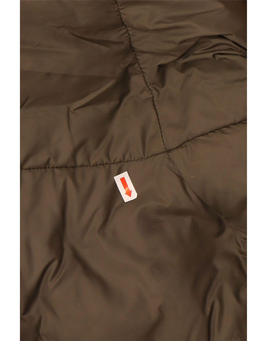 VINTAGE Womens Padded Coat IT 48 XL Khaki Nylon