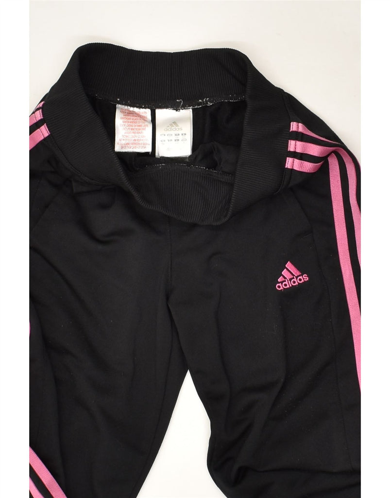 ADIDAS Girls Tracksuit Trousers 11-12 Years Black Polyester | Vintage Adidas | Thrift | Second-Hand Adidas | Used Clothing | Messina Hembry 