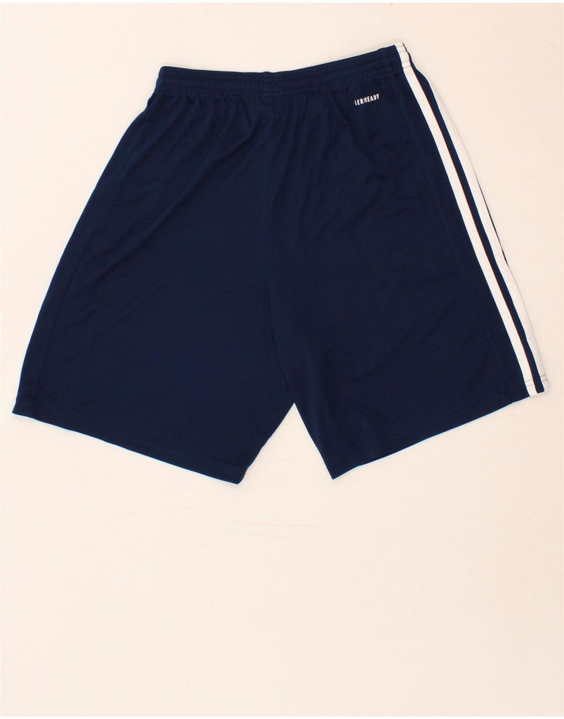 ADIDAS Mens Aeroready Sport Shorts Small Navy Blue Polyester | Vintage Adidas | Thrift | Second-Hand Adidas | Used Clothing | Messina Hembry 