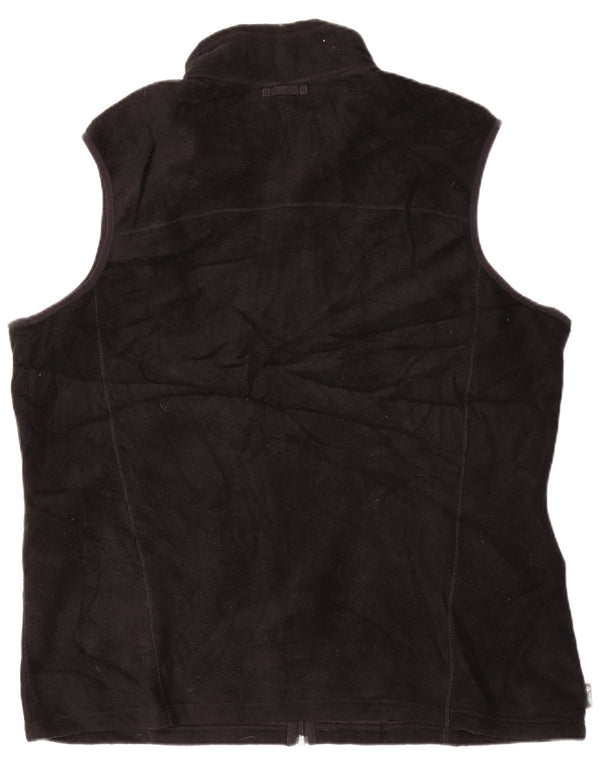 EDDIE BAUER Mens Tall Liner Fleece Gilet UK 42 XL Black Polyester