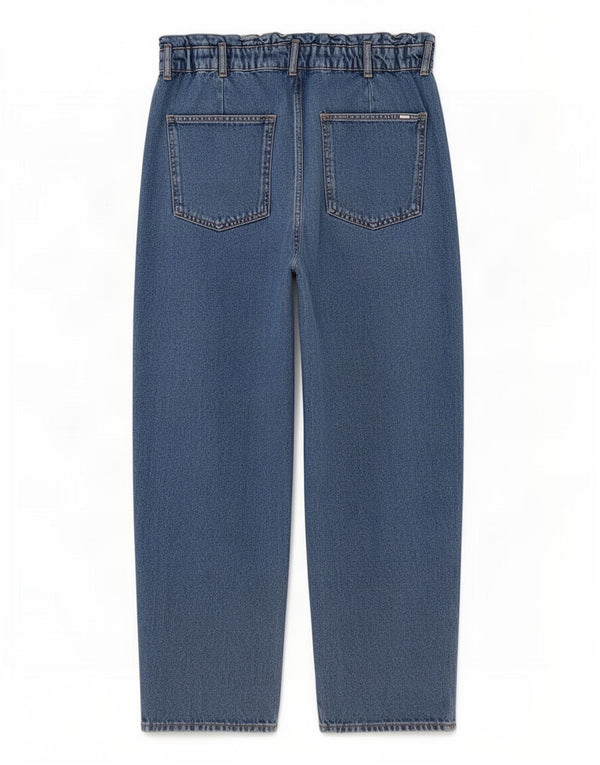 Zara Womens Crop High Waist Tapered Jeans EU 44 XL W34 L24 Blue Cotton