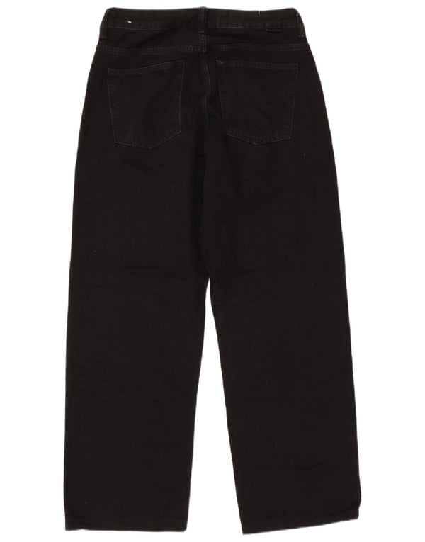 Zara Mens Loose Jeans EU 38 Small W30 L30 Black Cotton