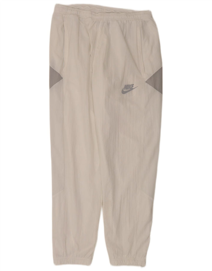 Nike Mens Tracksuit Trousers Joggers Medium  White Colourblock Nylon