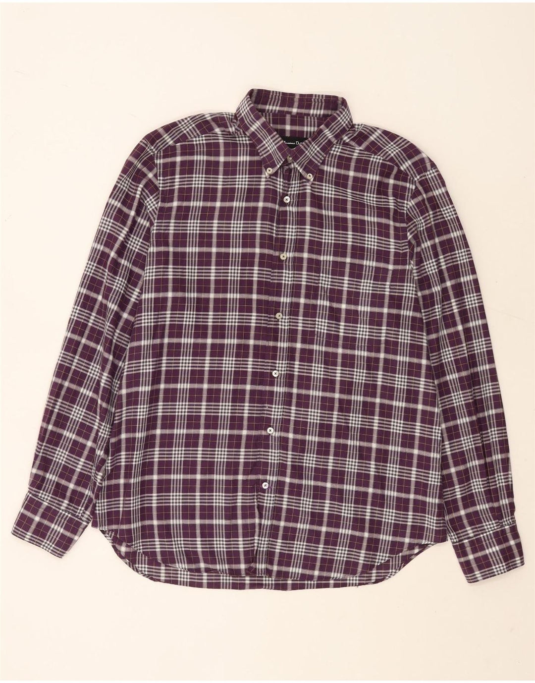 Massimo Dutti Mens Shirt XL Purple Check