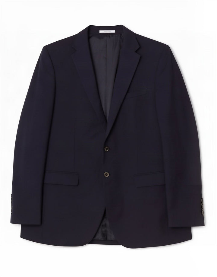 Marks & Spencer Mens 2 Button Blazer Jacket UK 44 XL Navy Blue Polyester