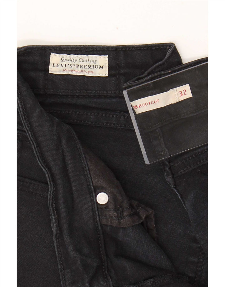 Levi's Womens 715 Bootcut Jeans W32 L30 Black Cotton