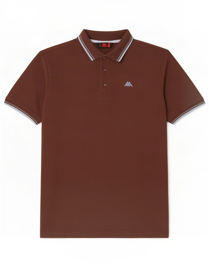 Kappa Mens Polo Shirt Large Brown Cotton