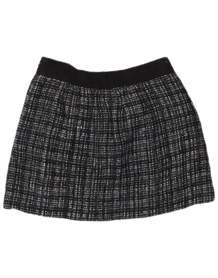 J. CREW Womens Mini Skirt US 8 Medium W30  Black Check Wool