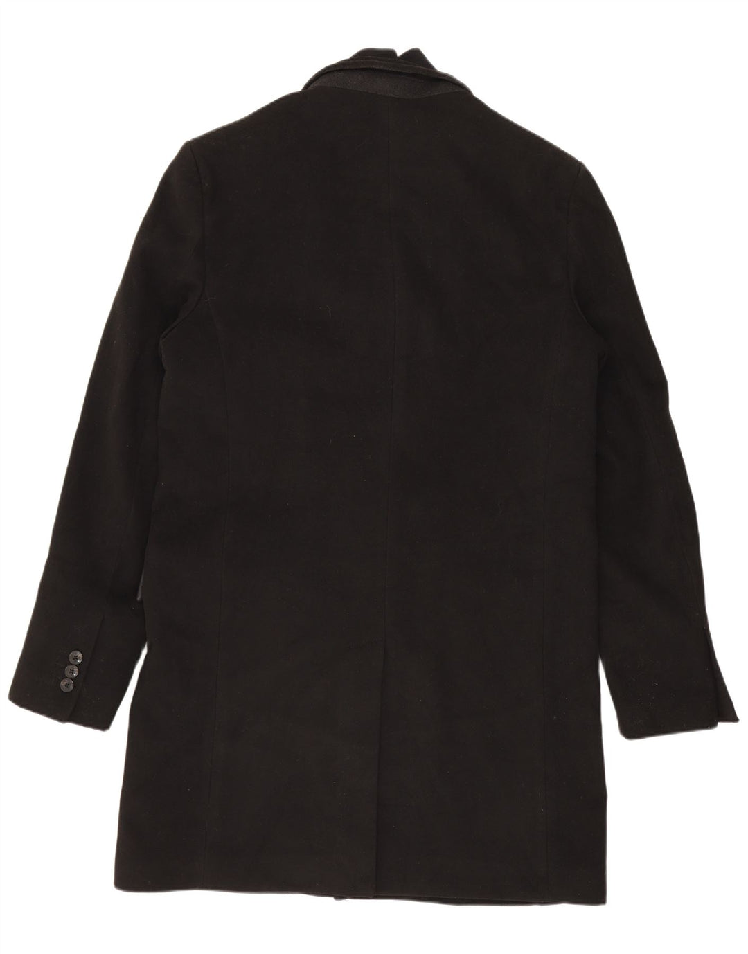 Zara Mens Overcoat UK 38 Medium Black Polyester