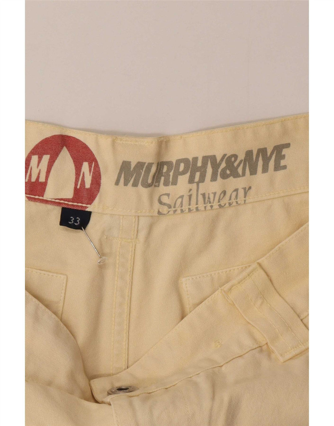 Murphy & Nye Mens Chino Shorts Medium W33 Beige Cotton