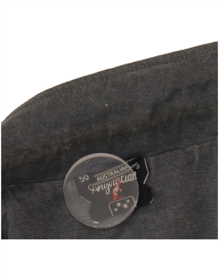 AUSTRALIAN L'ALPINA Mens Military Jacket IT 50 Large Navy Blue Cotton