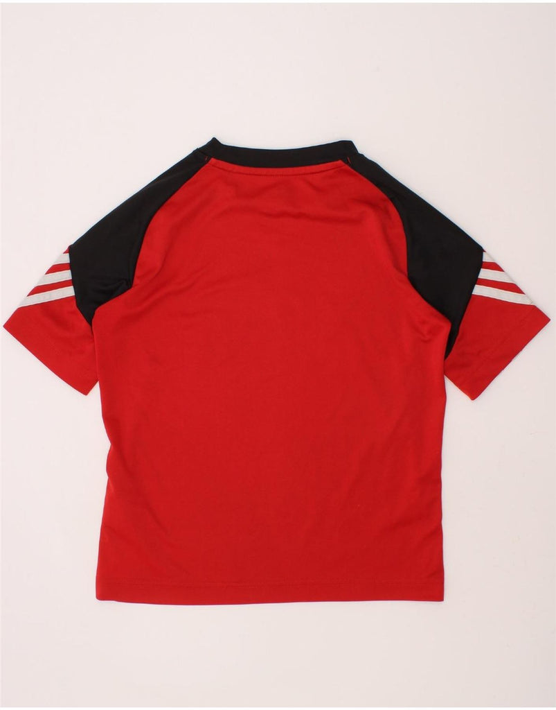 ADIDAS Boys Climalite Graphic T-Shirt Top 9-10 Years Medium Red Vintage Adidas and Second-Hand Adidas from Messina Hembry 