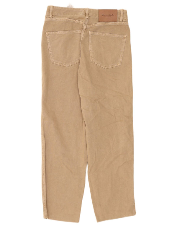 Massimo Dutti Womens High Waist Tapered Jeans EU 38 Small W28 L27 Beige