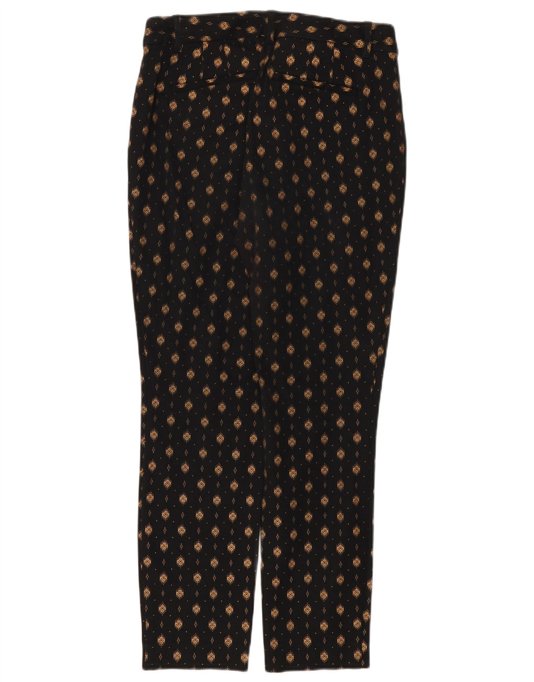 Gap Womens Curvy Abstract Pattern Casual Trousers US 6 Medium W26 L27 Black