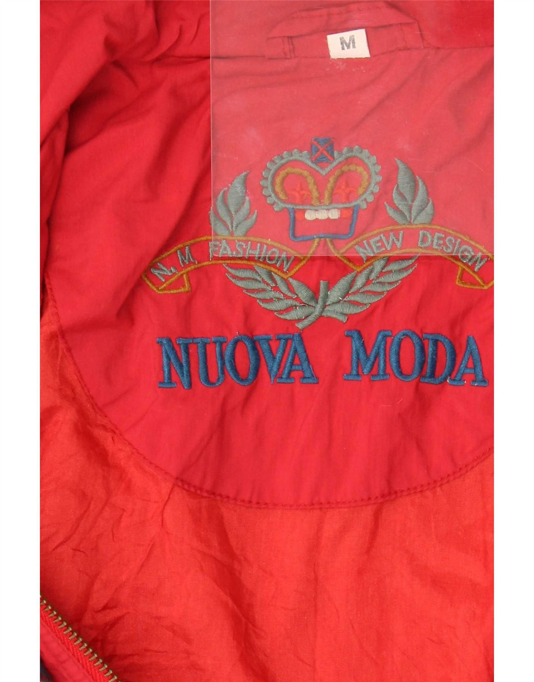 Nuova Moda Mens Bomber Jacket UK 38 Medium Red