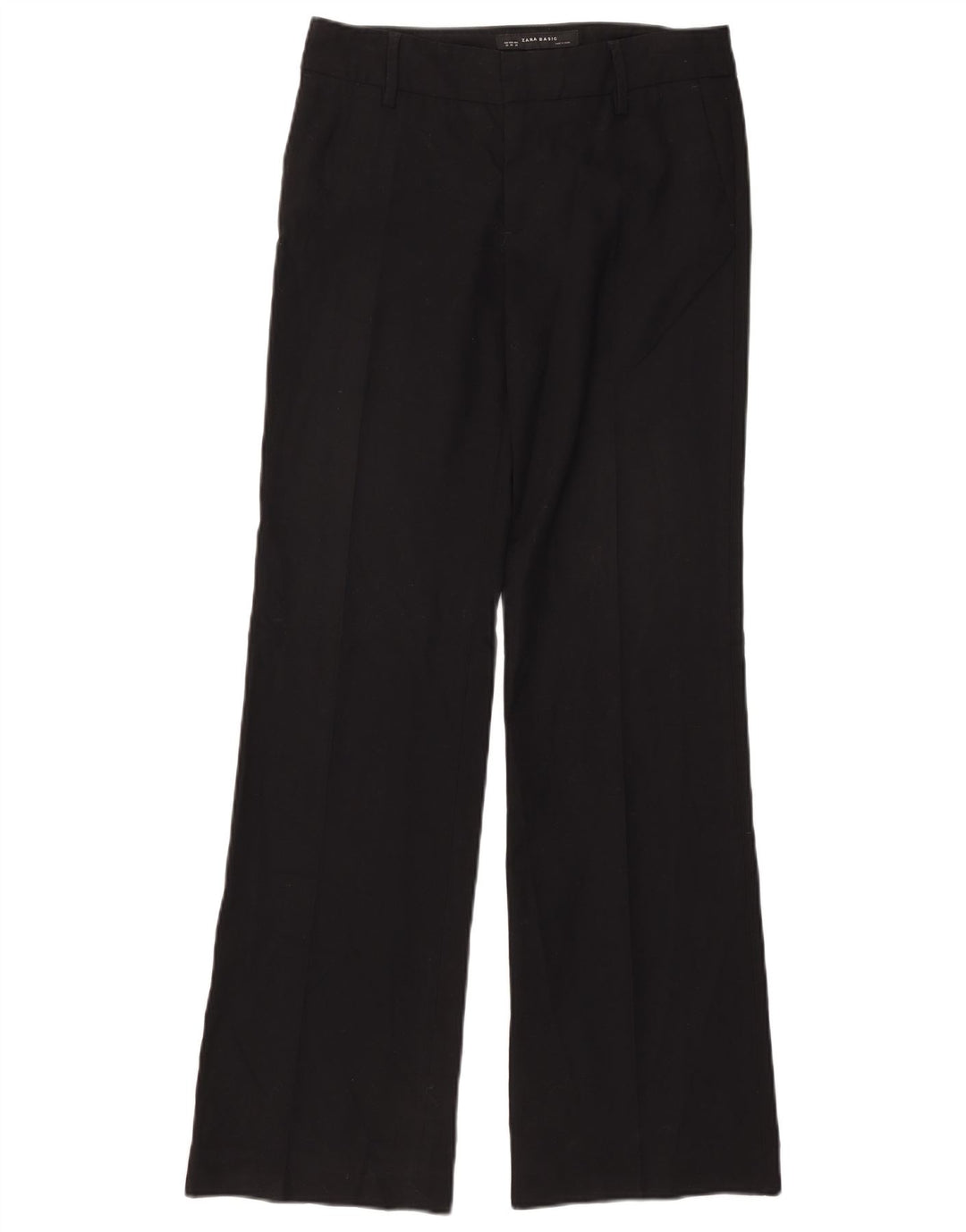 Zara Womens Bootcut Chino Trousers EU 38 Small W28 L32 Black Polyester
