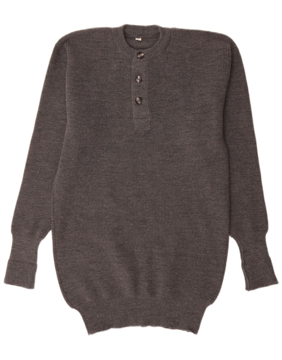 Vintage Mens Crew Neck Jumper Sweater IT 52 Large Grey