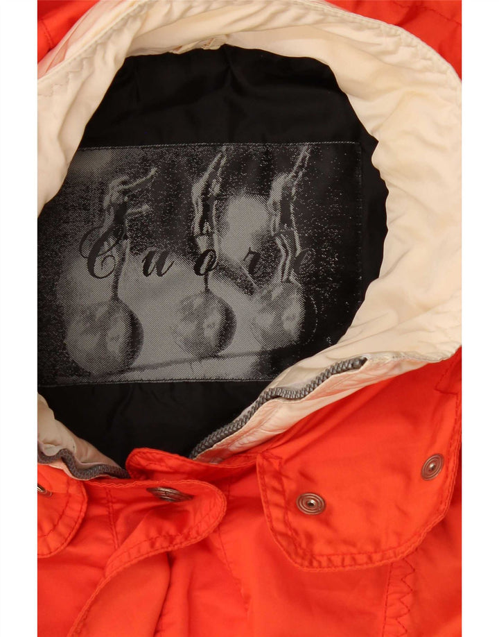 Cuore Womens Hooded Windbreaker Jacket UK 20 2XL Orange