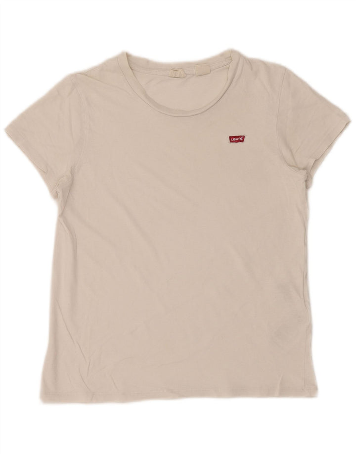 Levi's Womens T-Shirt Top UK 8 Small White Cotton