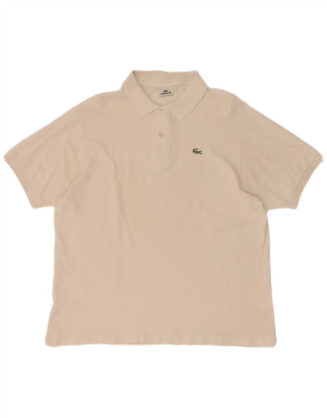 Lacoste Mens Polo Shirt Size 6 XL White