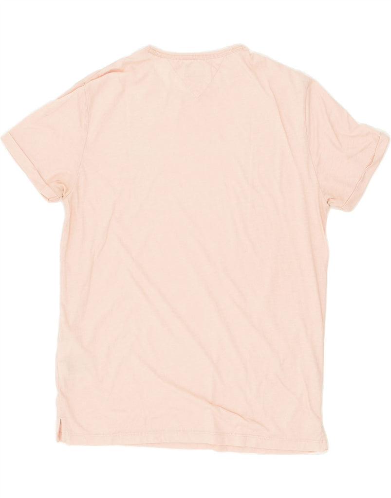 TOMMY HILFIGER Mens T-Shirt Top Large Pink Cotton | Vintage Tommy Hilfiger | Thrift | Second-Hand Tommy Hilfiger | Used Clothing | Messina Hembry 