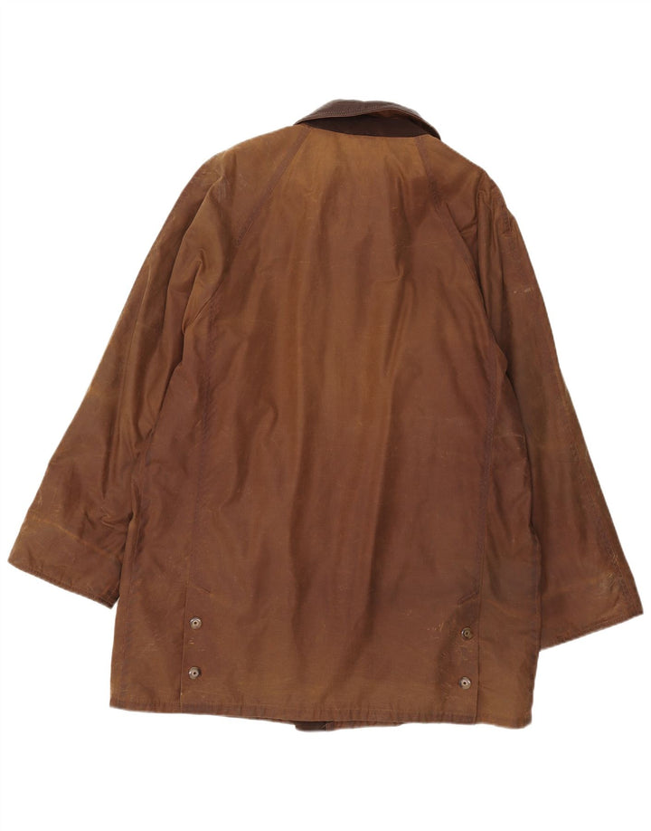 Michael Mortell Mens Waxed Cotton Jacket UK 40 Large Brown Cotton
