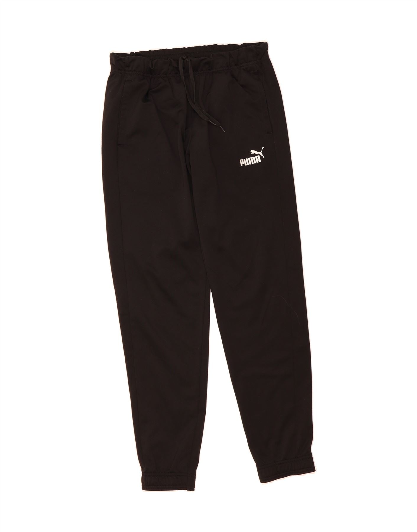 PUMA Mens Tracksuit Trousers Joggers Large Black Polyester | Vintage \u0026  Second-Hand Clothing Online | Messina Hembry