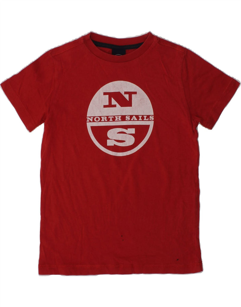 NORTH SAILS Boys Graphic T-Shirt Top 5-6 Years Red Cotton | Vintage North Sails | Thrift | Second-Hand North Sails | Used Clothing | Messina Hembry 