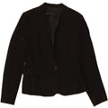 ZARA Womens 1 Button Blazer Jacket UK 12 Medium Black Polyester Vintage Zara and Second-Hand Zara from Messina Hembry 