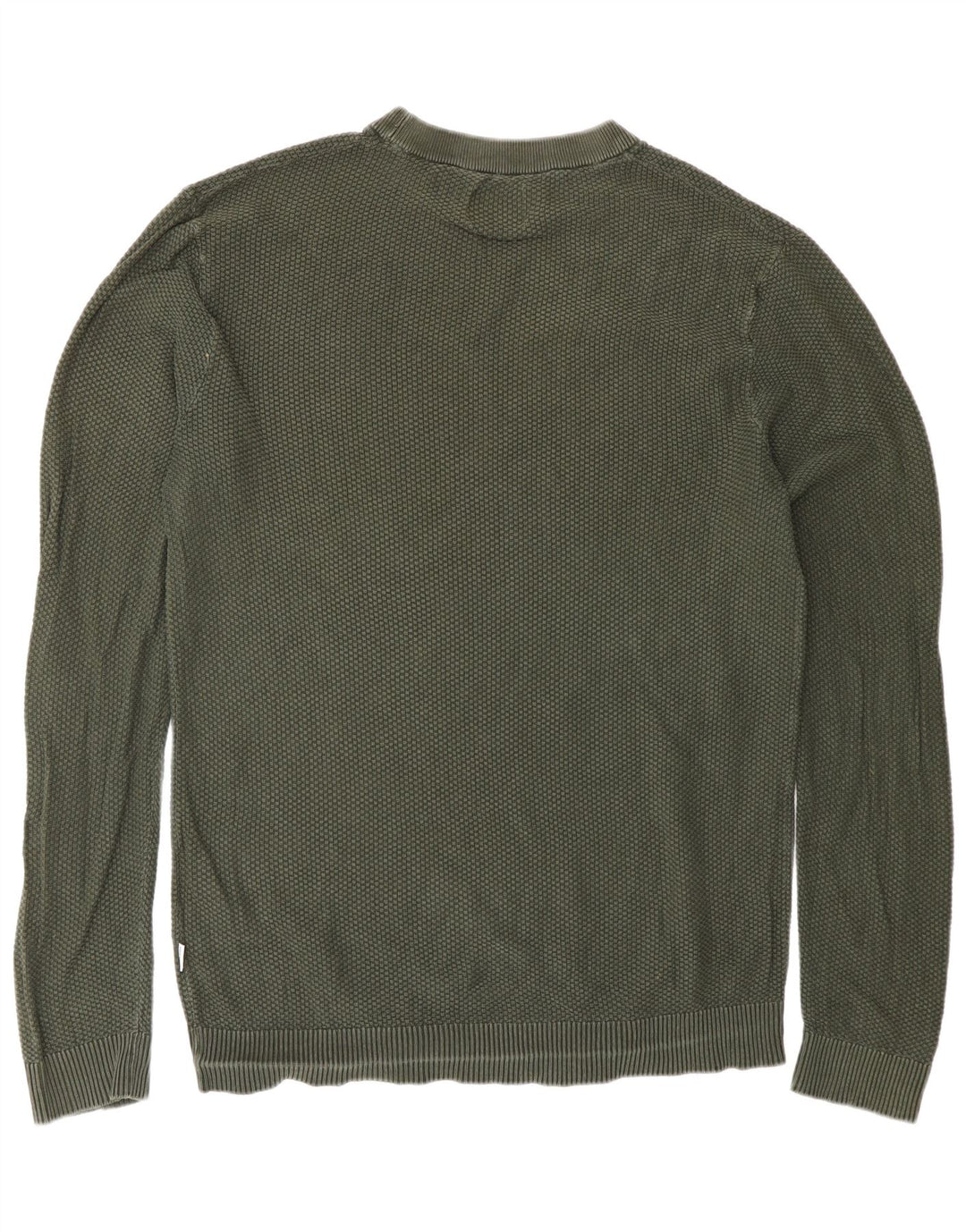 Jack & Jones Mens Crew Neck Jumper Sweater Large Green Cotton