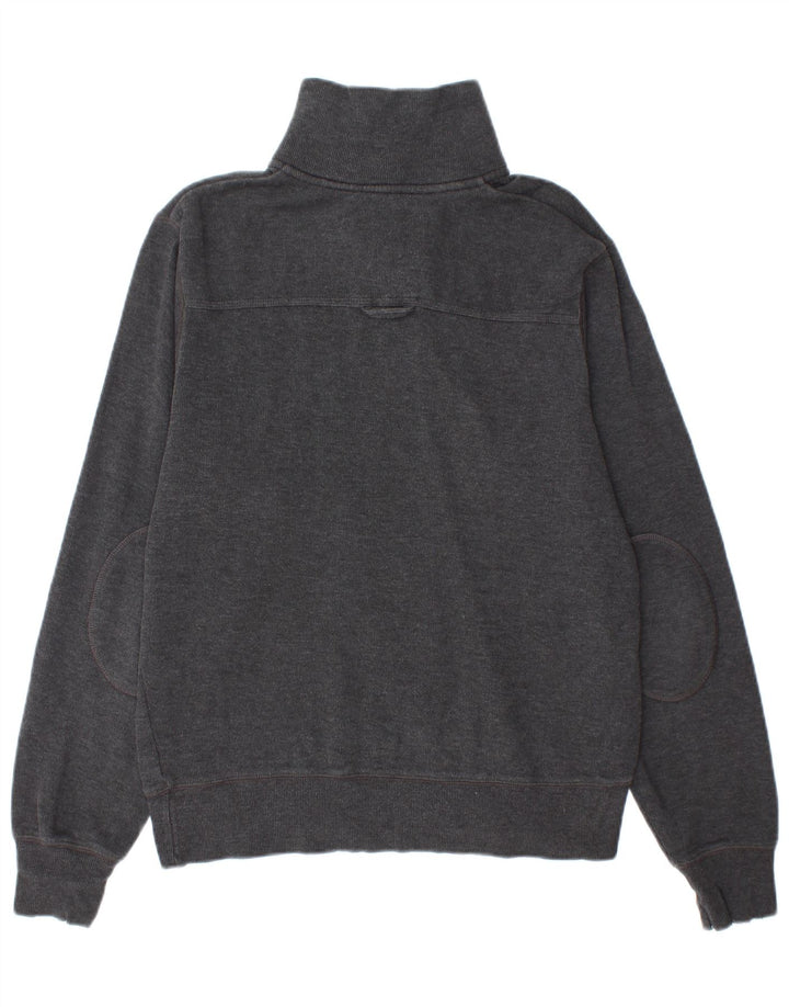 GANT Mens Zip Neck Jumper Sweater Small Grey Cotton