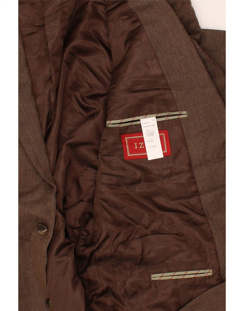 IZOD Mens 2 Button Blazer Jacket UK 42 XL Brown Polyester Vintage Izod and Second-Hand Izod from Messina Hembry 