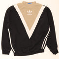 Adidas Womens Graphic Sweatshirt Jumper UK 8 Small Black Colourblock