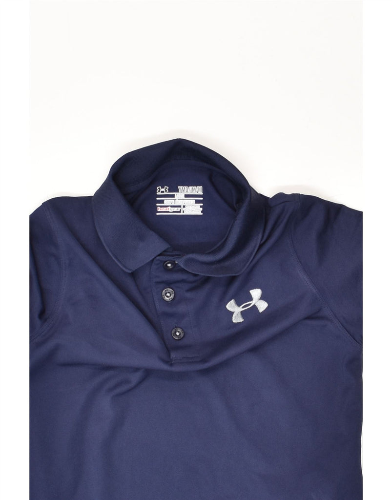 UNDER ARMOUR Boys Graphic Polo Shirt 10-11 Years Medium Navy Blue | Vintage Under Armour | Thrift | Second-Hand Under Armour | Used Clothing | Messina Hembry 