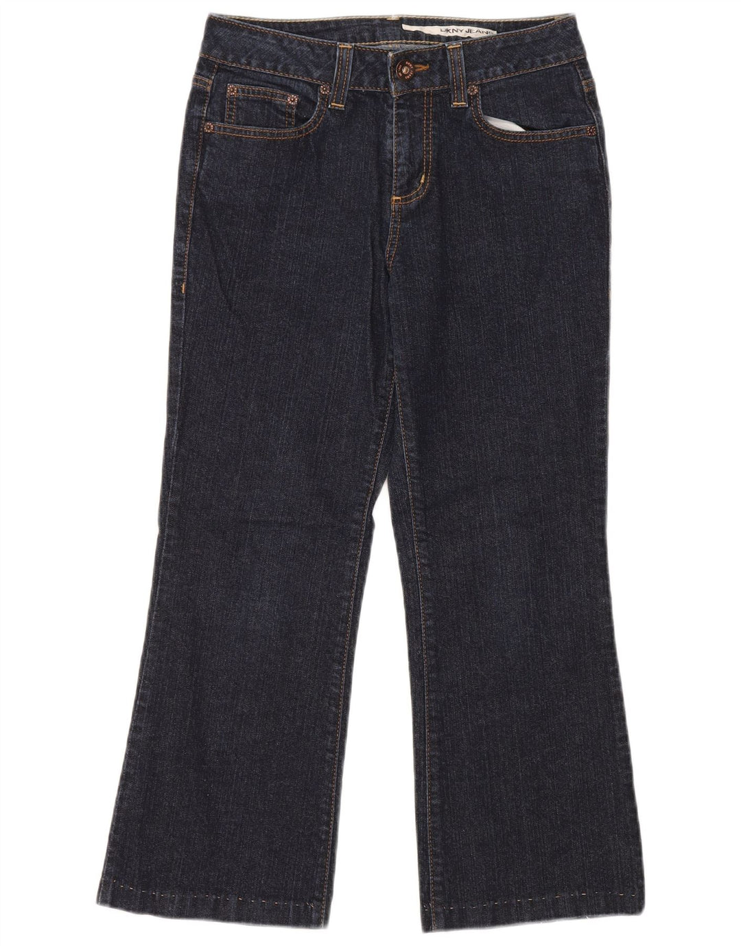 DKNY Womens Cropped Jeans US 6 Medium W28 L25 Navy Blue Cotton
